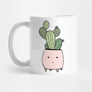 Cactus in pink flowerpot Mug